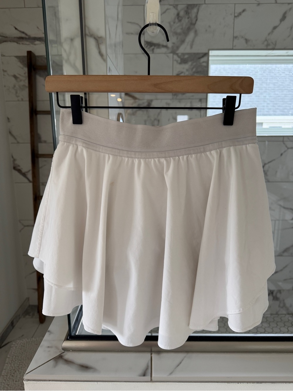 LULULEMON White Align Layered Ruffled Tennis Skirt